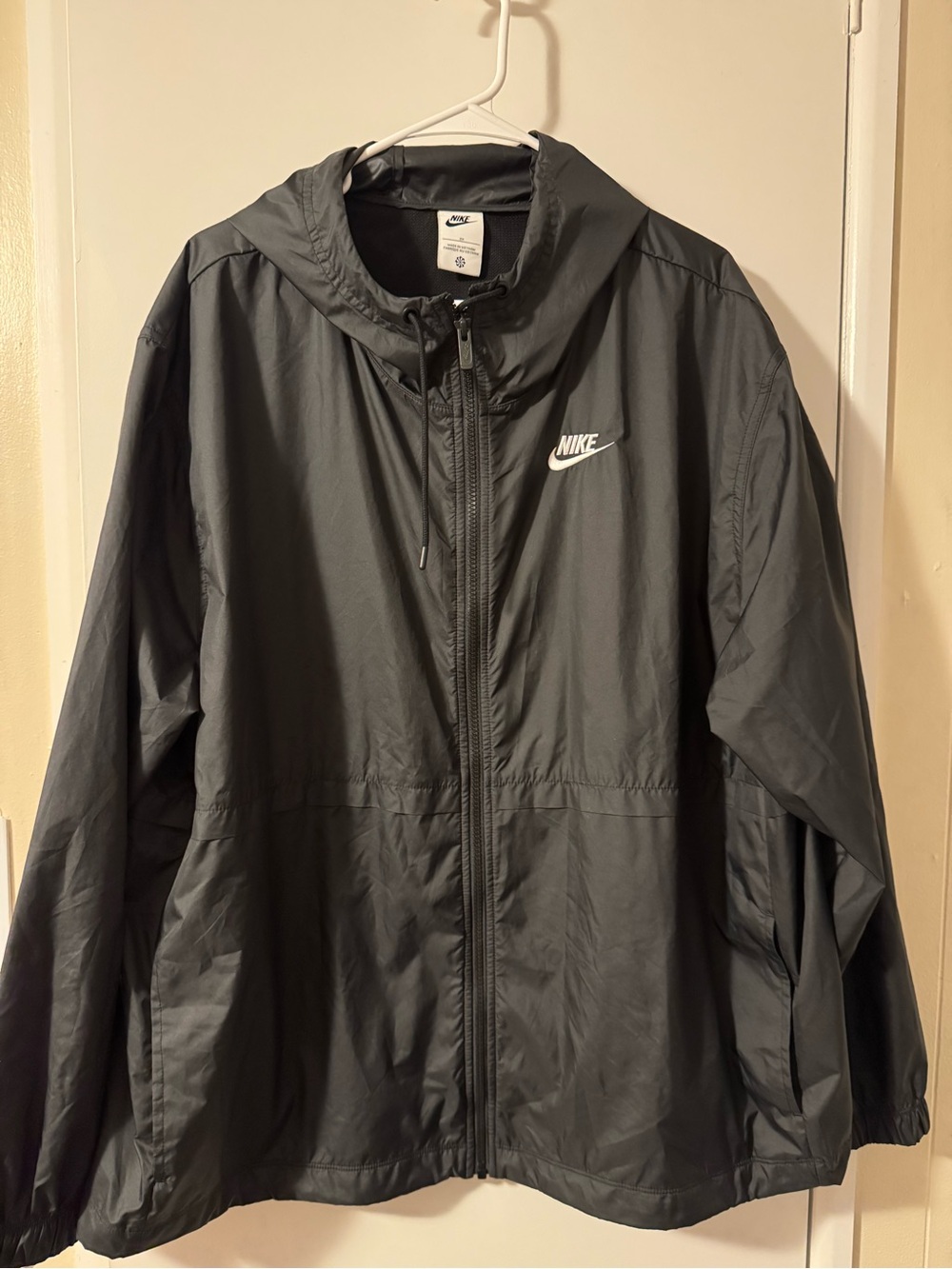 Nike Black Hooded Windbreaker Jacket